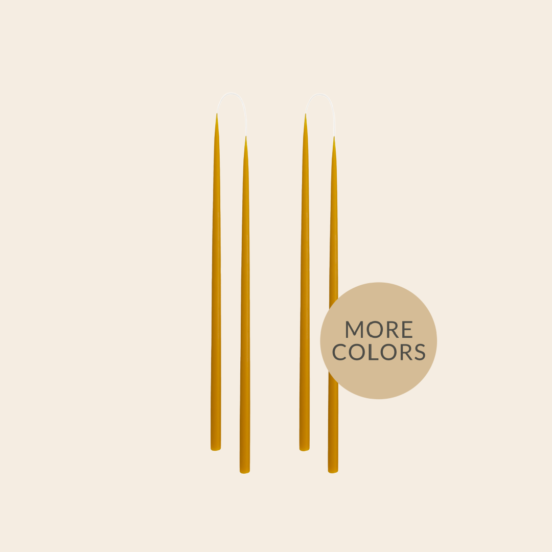 Kunstindustrien set/2 handdipped kaars 1,3 x 28cm