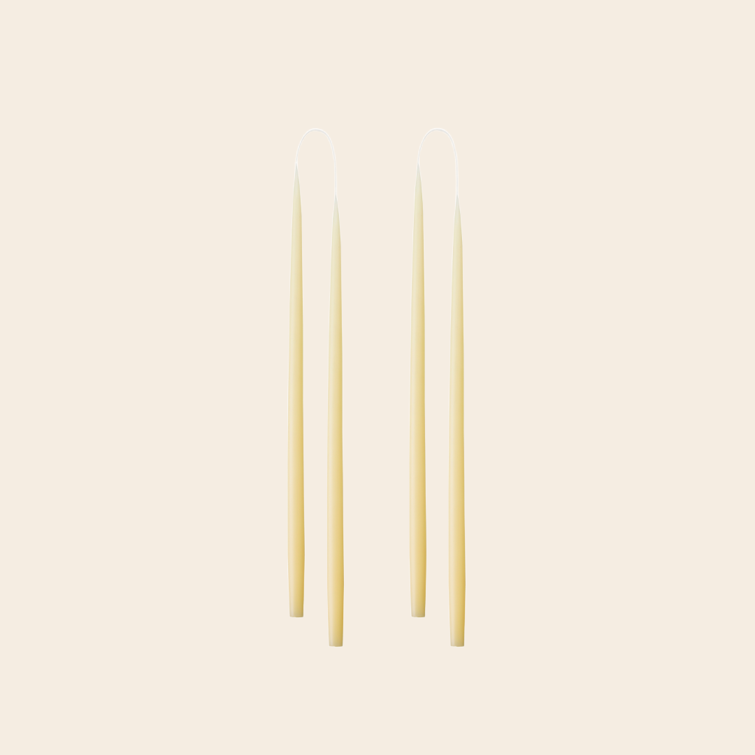 Kunstindustrien set/2 handdipped kaars 1,3 x 28cm