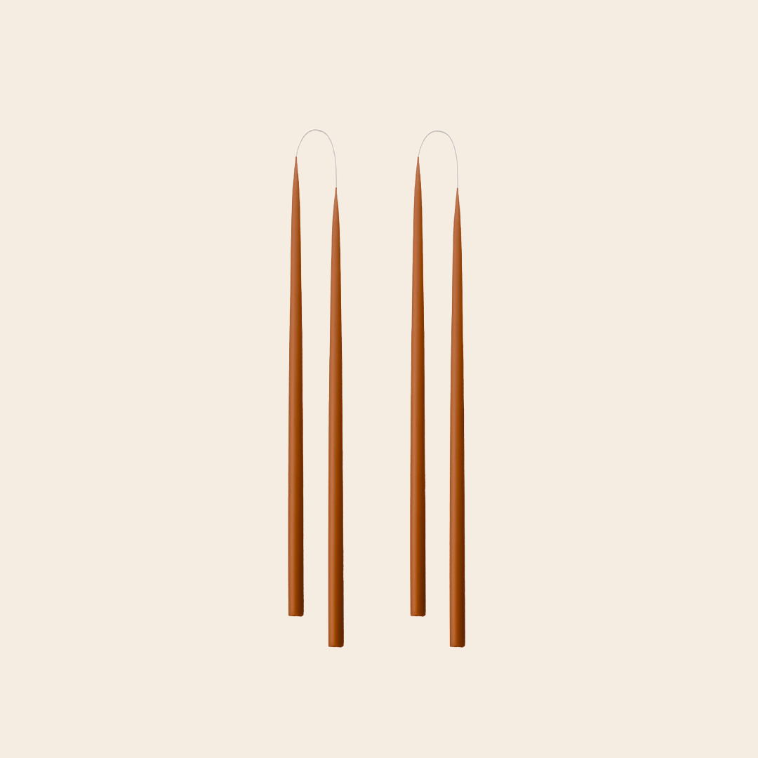 Kunstindustrien set/2 handdipped kaars 1,3 x 28cm