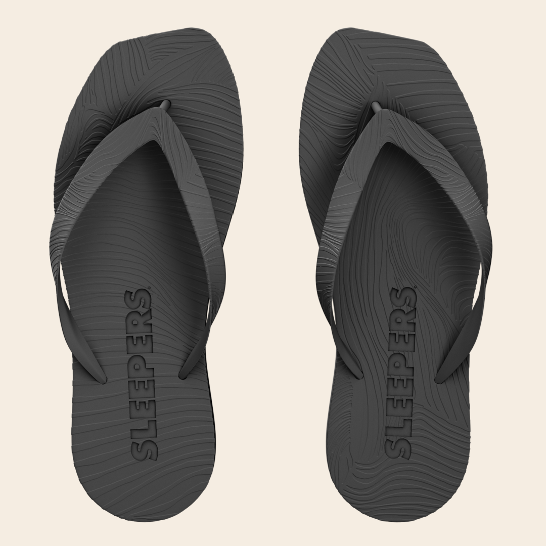 Sleepers slippers high platform - zwart