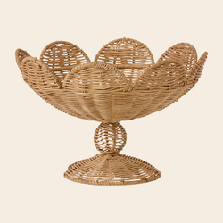 Bungalow bowl on foot - rattan