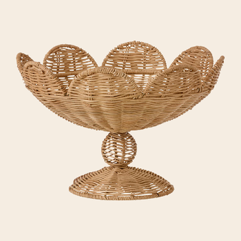 Bungalow bowl on foot - rattan