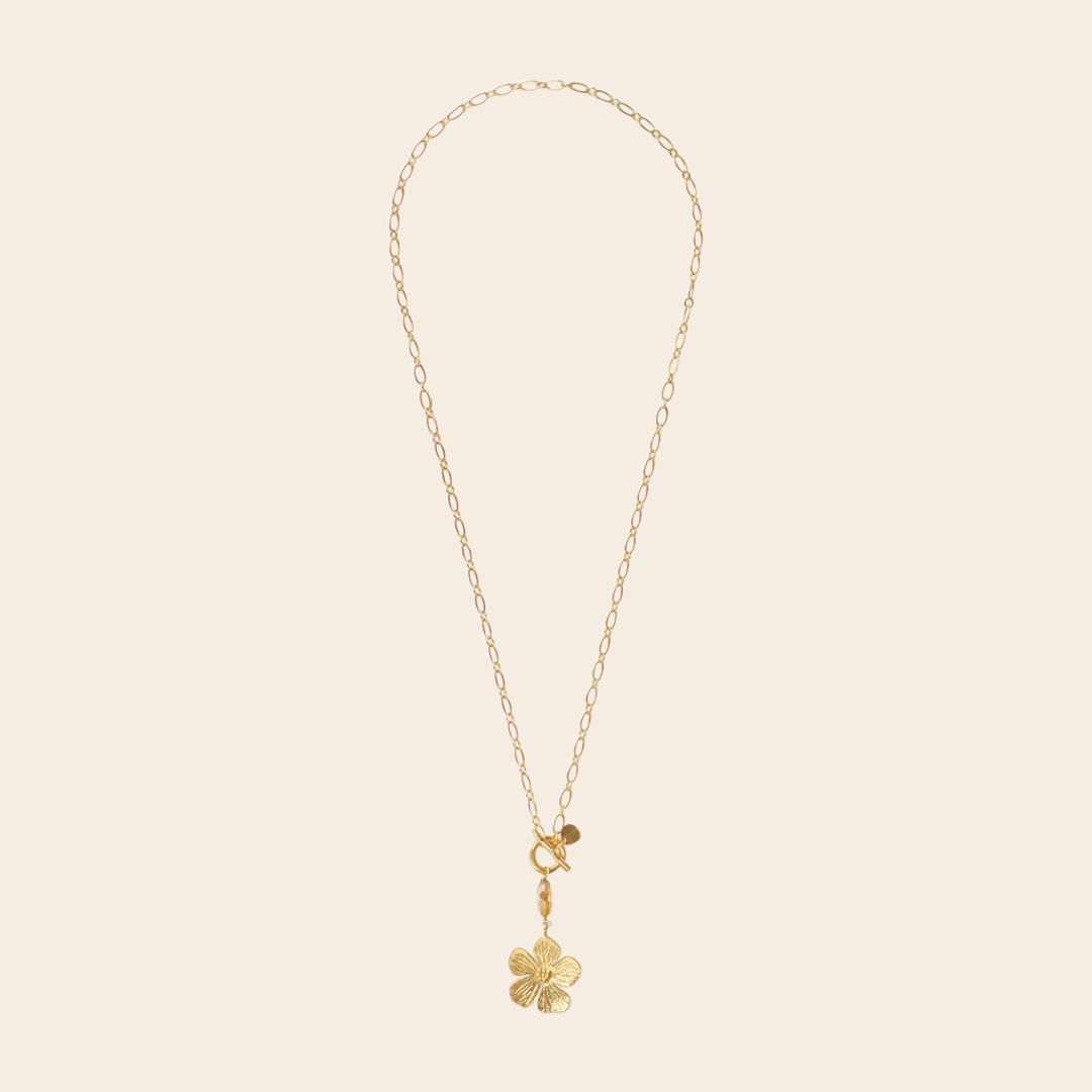 A Beautiful Story necklace 'Admirable' - citrine