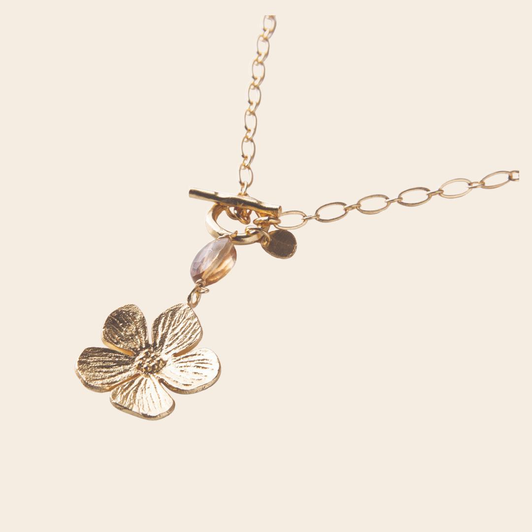 A Beautiful Story necklace 'Admirable' - citrine