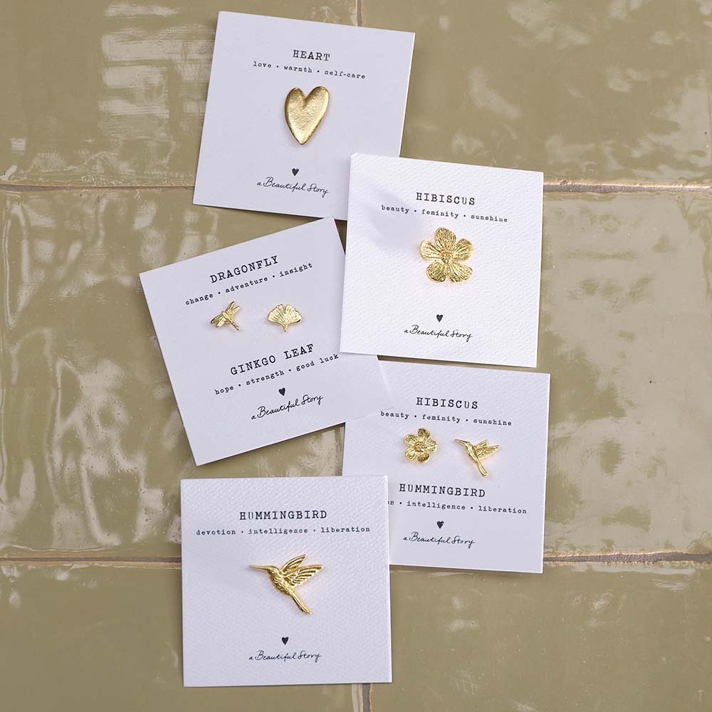 A Beautiful Story brooch 'Hibiscus' - gold