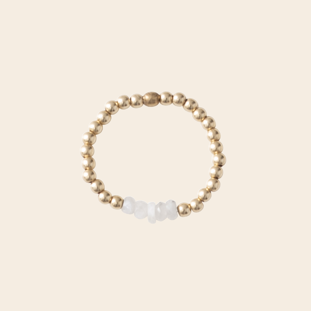 A Beautiful Story Ring 'Beauty' - Moonstone Goud