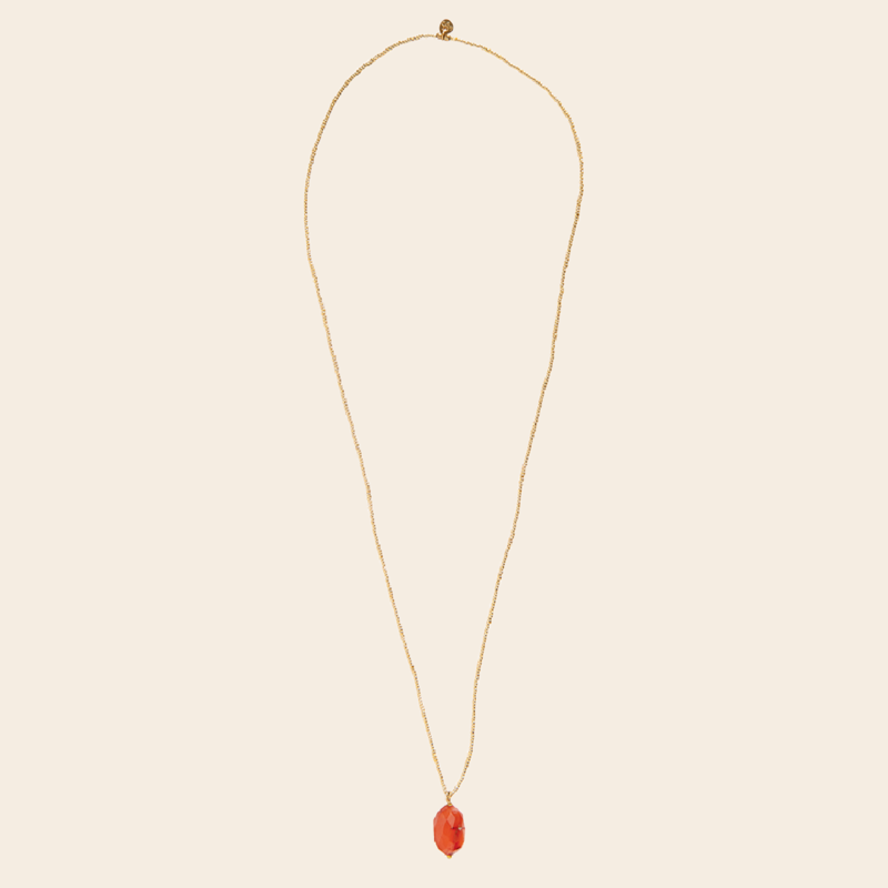 A Beautiful Story ketting 'Calm' - carneool