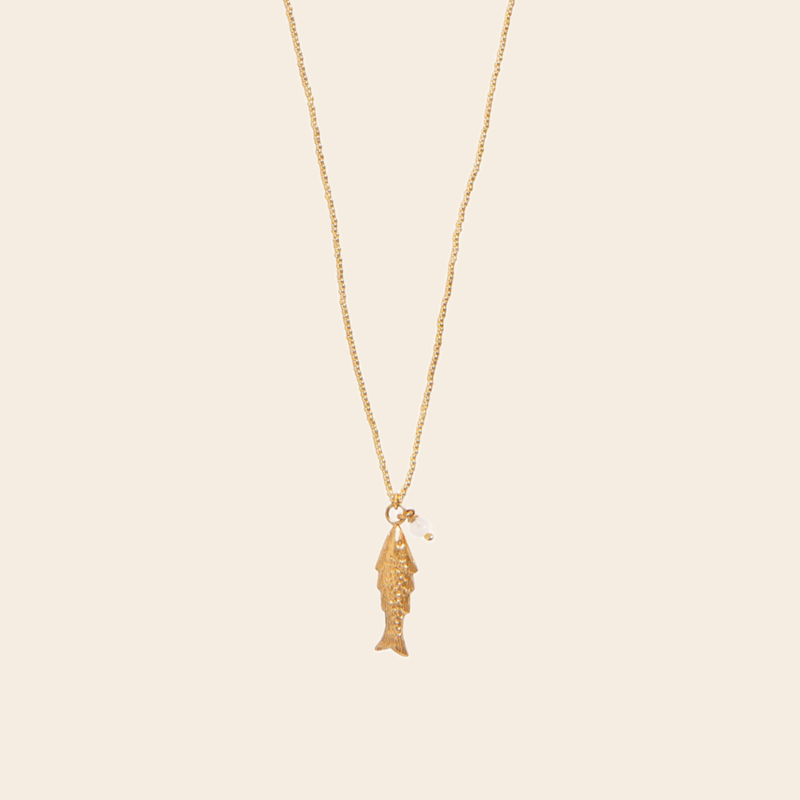 A Beautiful Story ketting 'Paradise'  vis - maansteen