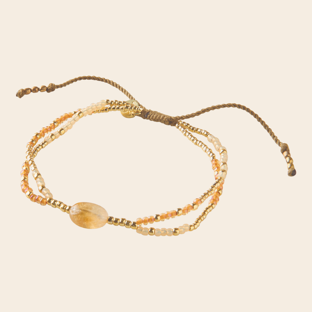 A Beautiful Story bracelet 'Shining' - citrine
