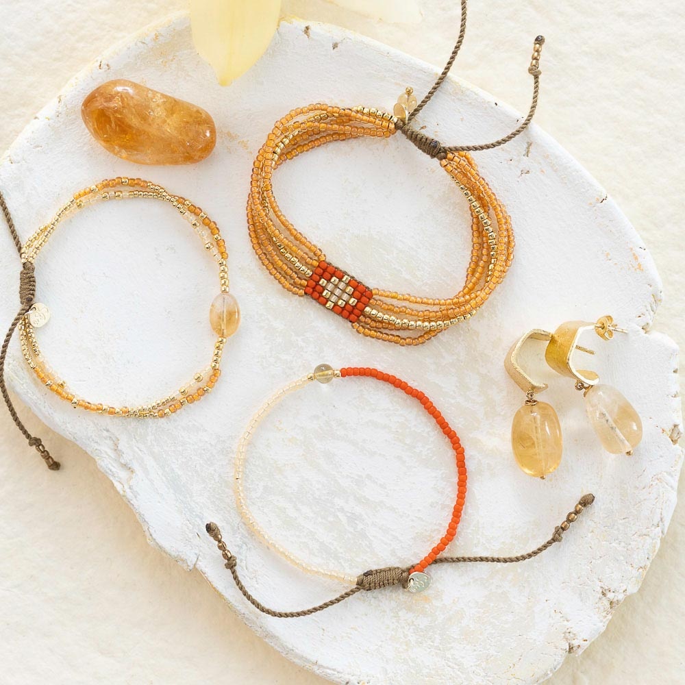 A Beautiful Story bracelet 'Shining' - citrine