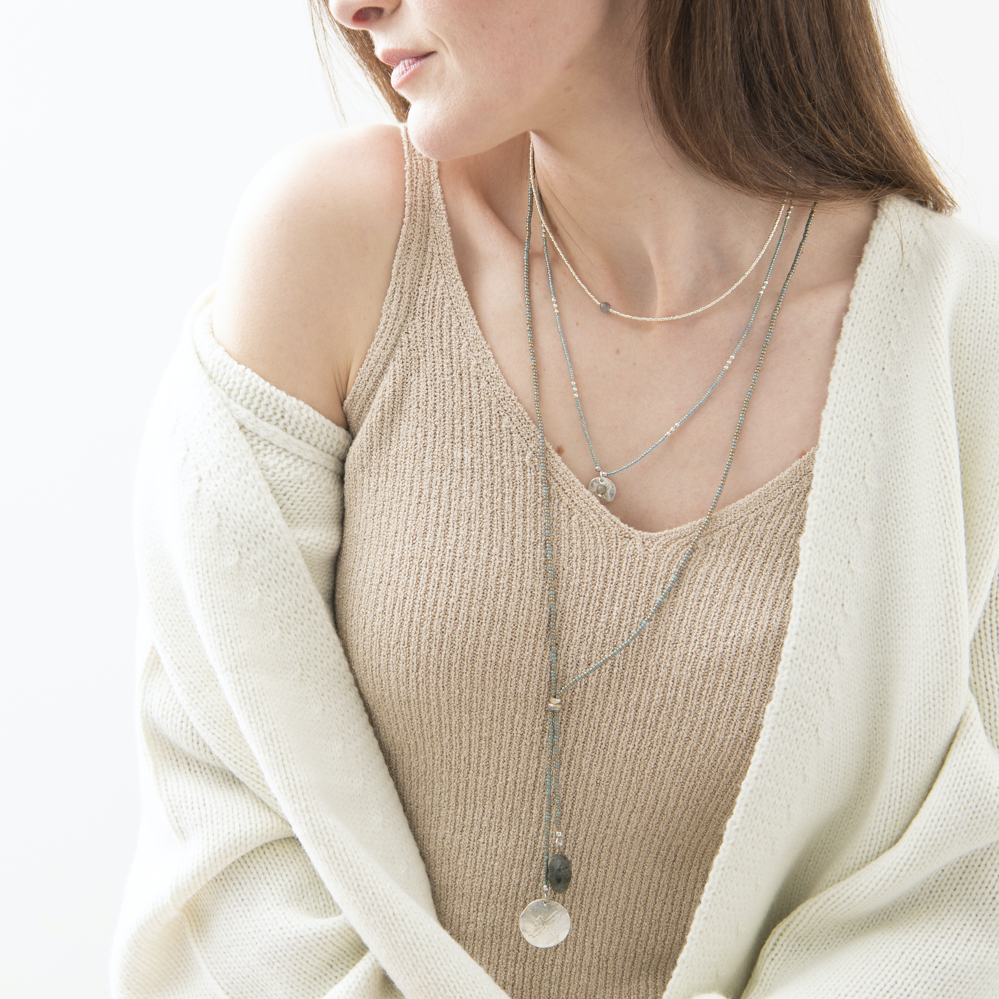 A Beautiful Story ketting 'Flora' - zilver