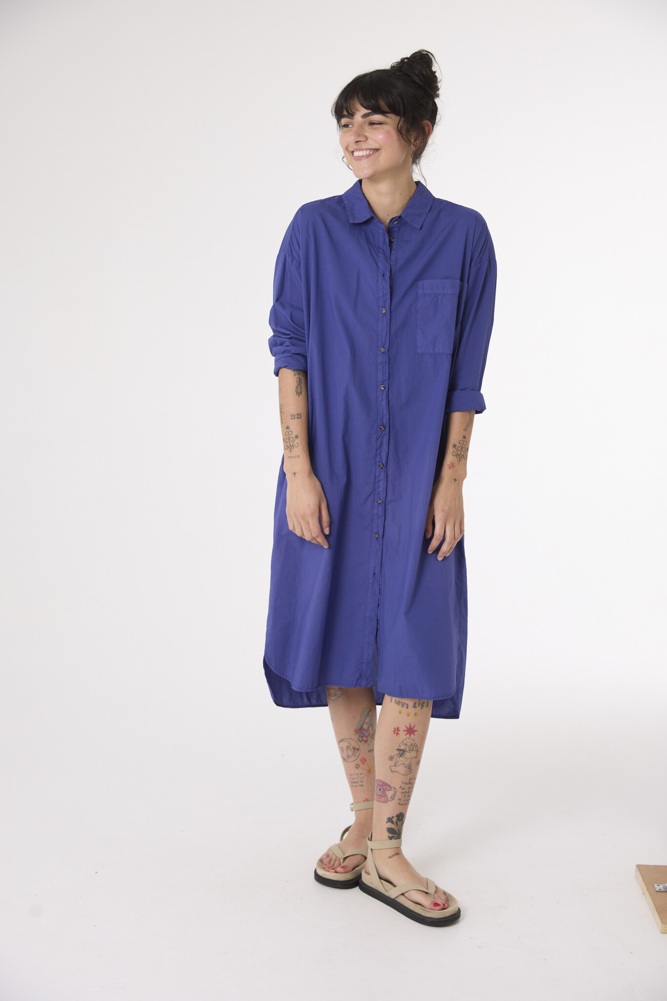 SacreCoeur jurk 'Tilda' katoen - cobalt