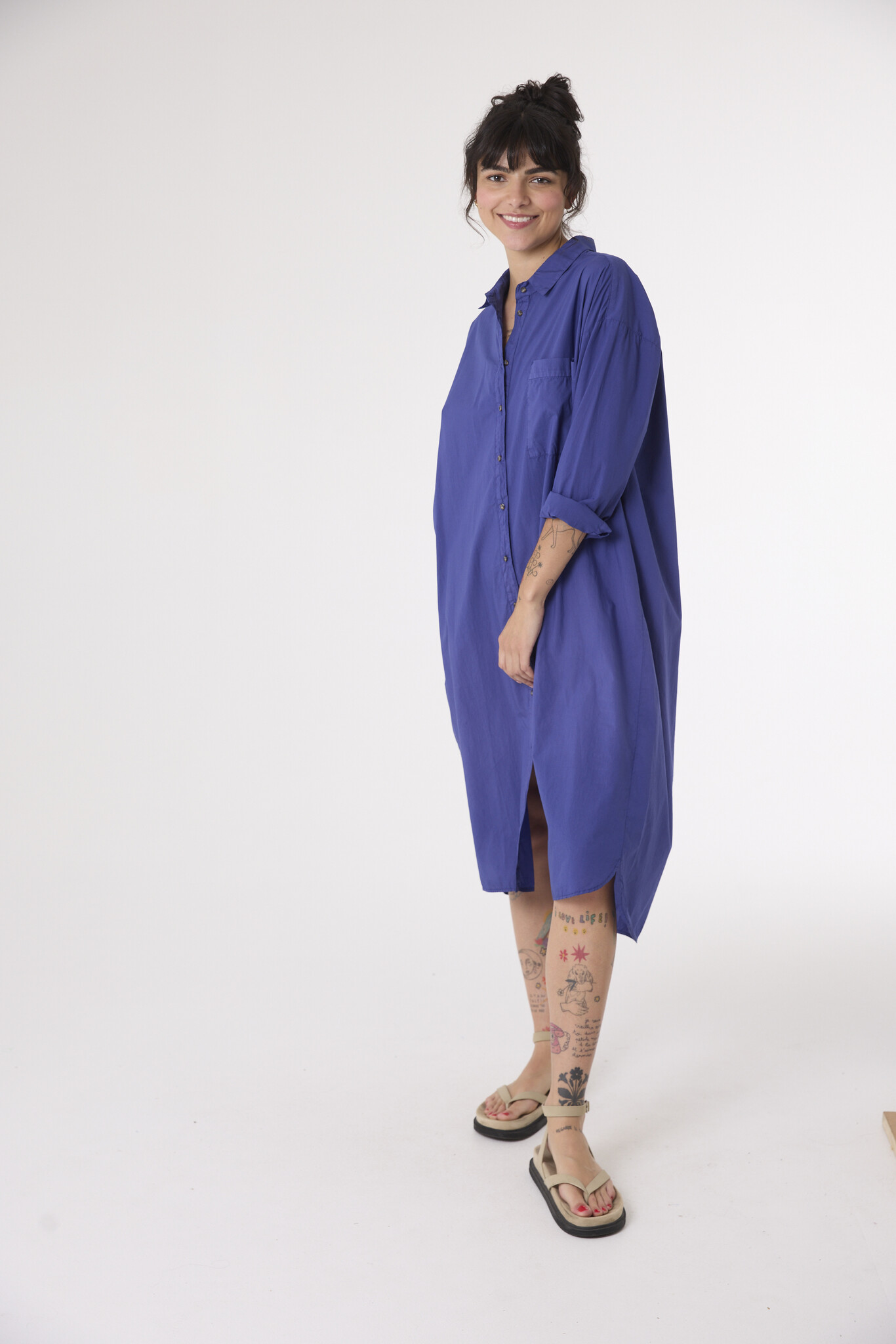 SacreCoeur jurk 'Tilda' katoen - cobalt