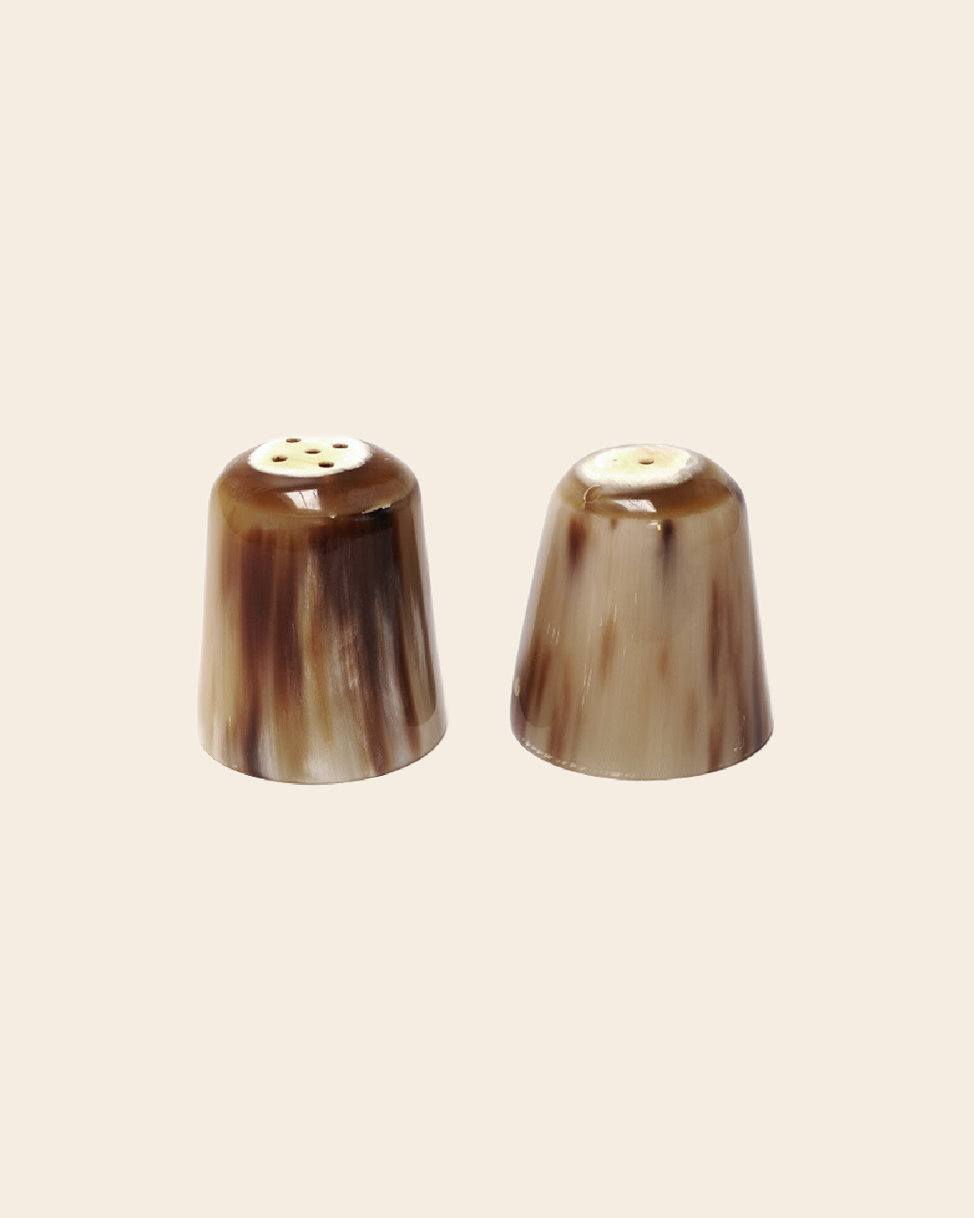 L'Indochineur salt and pepper shaker -zebuhorn