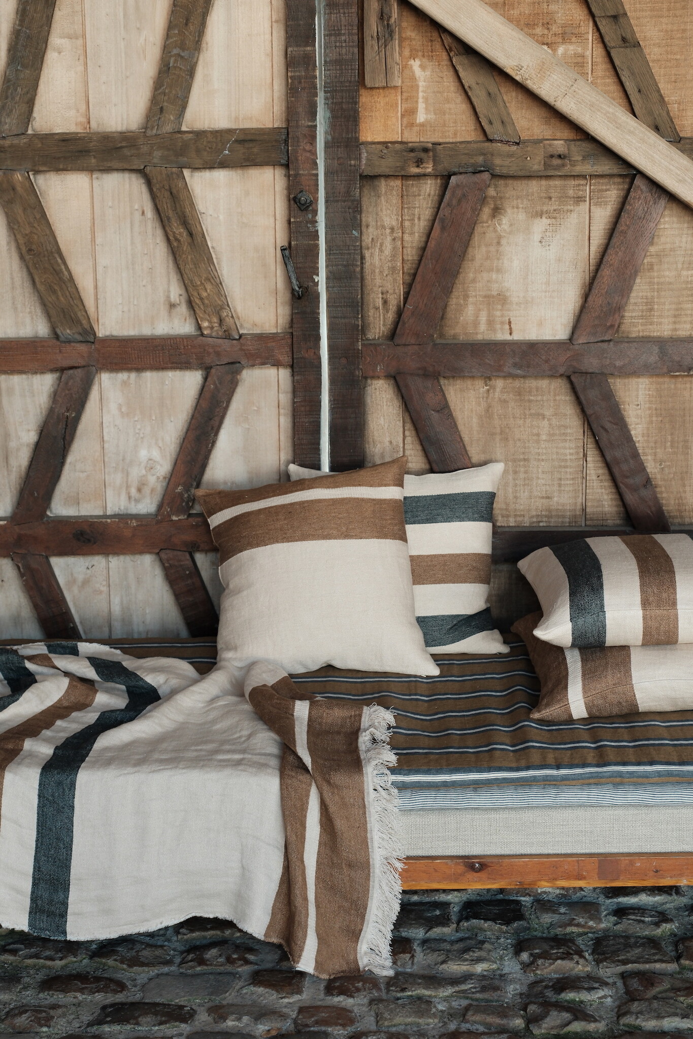 Libeco plaid / tablecloth  'Fouta' linnen  - dakota