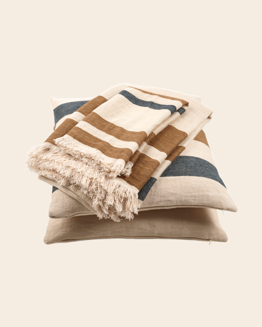 Libeco kussenhoes 'Dakota stripes' - linnen