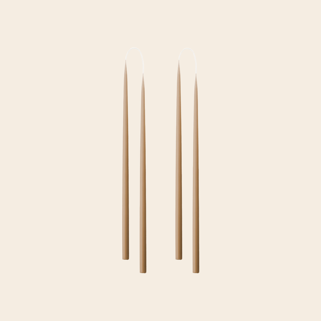 Kunstindustrien set/2 handdipped kaars 1,3 x 28cm