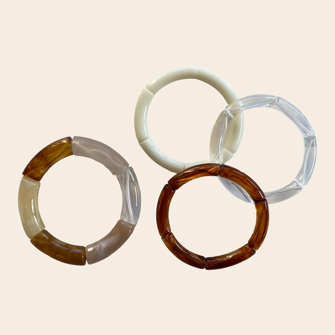 ByBjor bracelet 'Rainbow' mix natural - gold