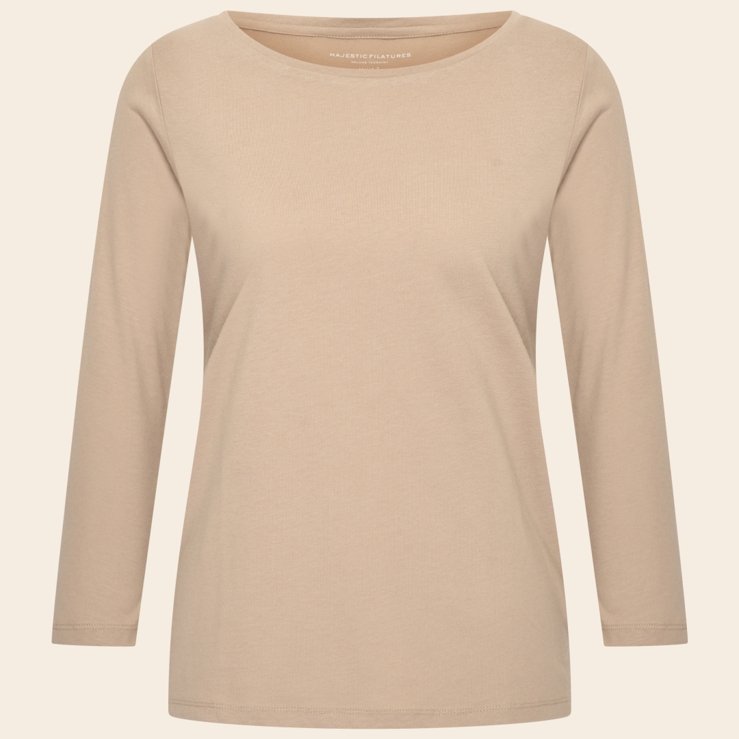 Majestic Filatures longsleeve shirt katoen - desert