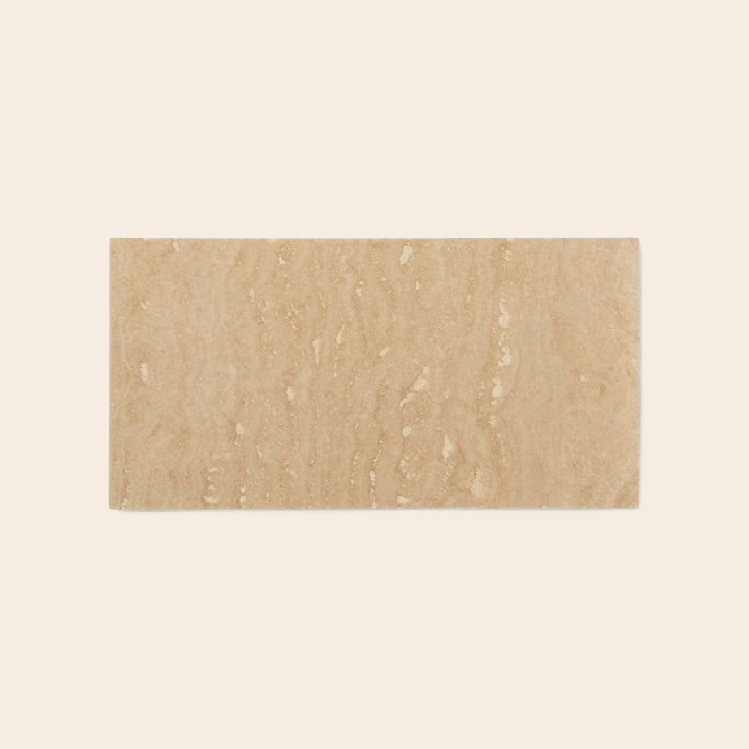 Stoned tray 'travertine' - 15x30 cm