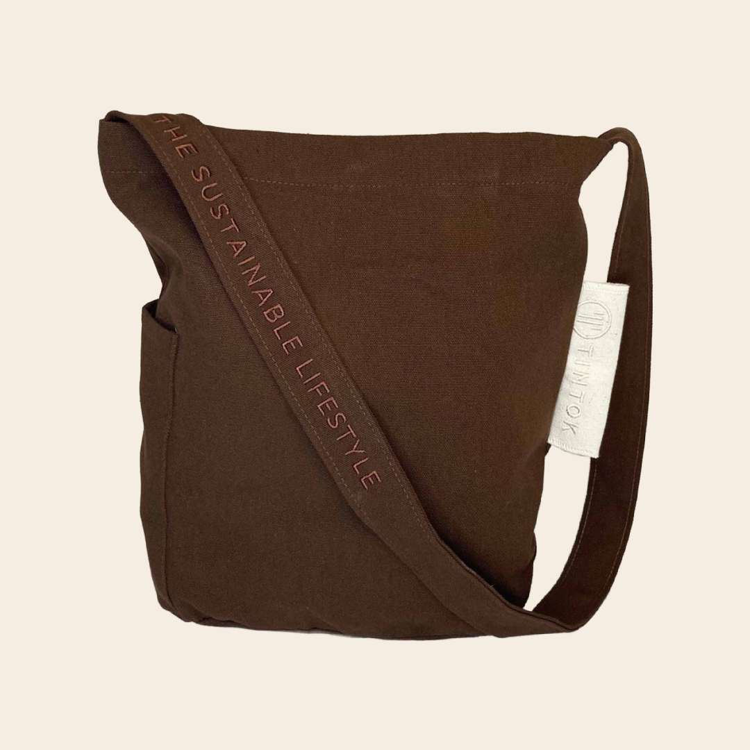 TinTok tote bag 'Mira' canvas - bruin