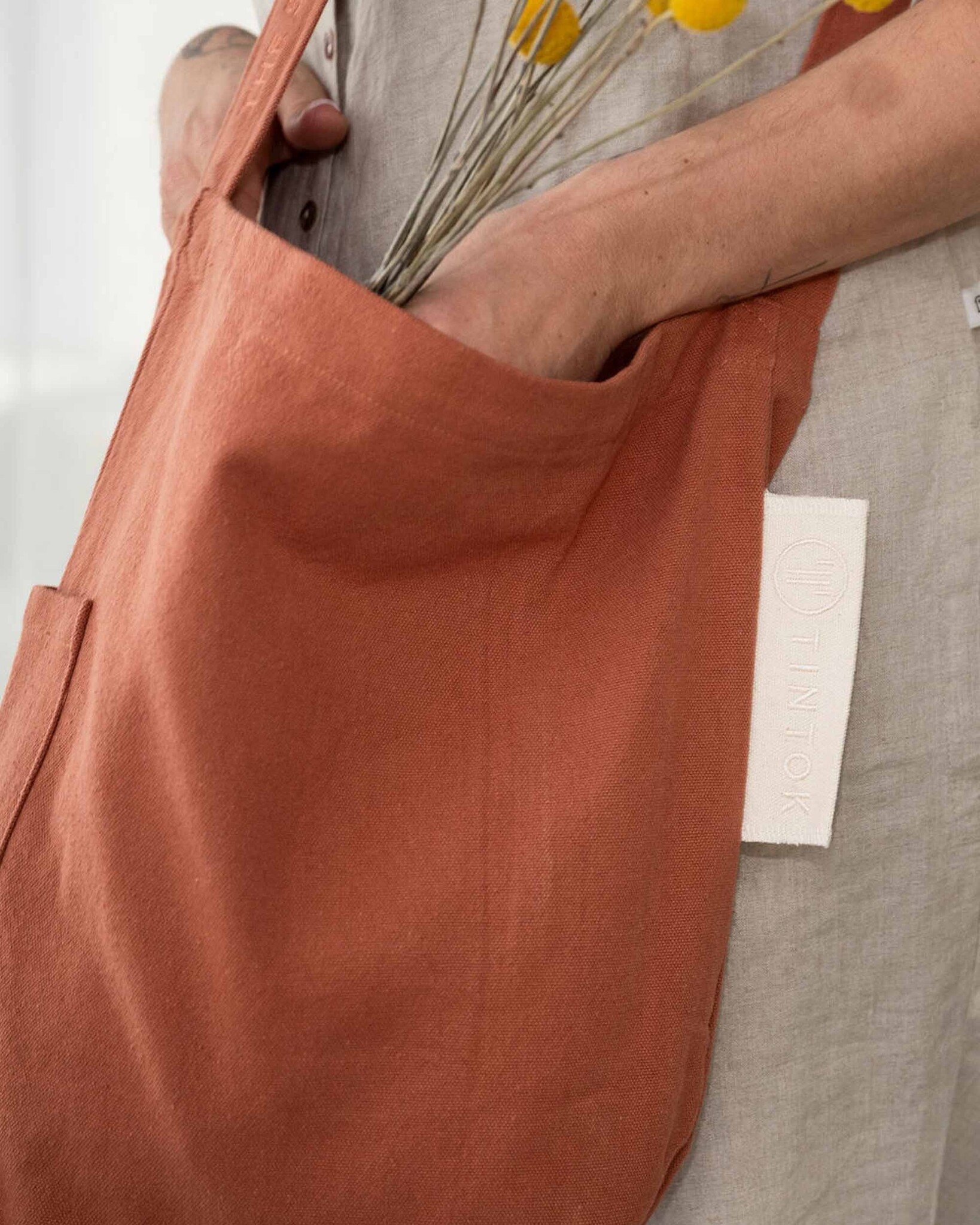TinTok tote bag 'Mira' canvas - copper