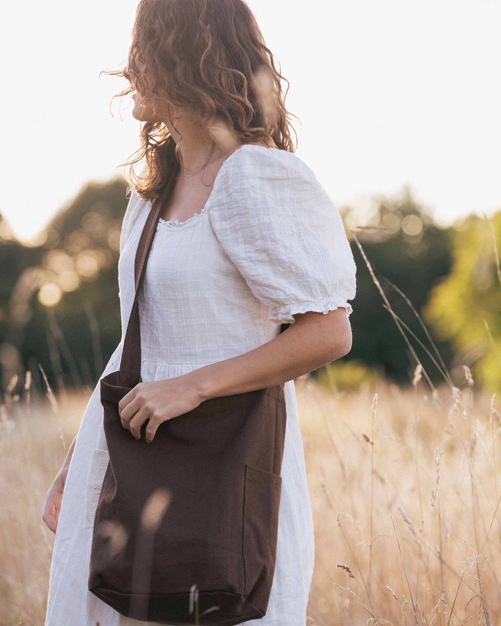 TinTok tote bag 'Mira' canvas - bruin