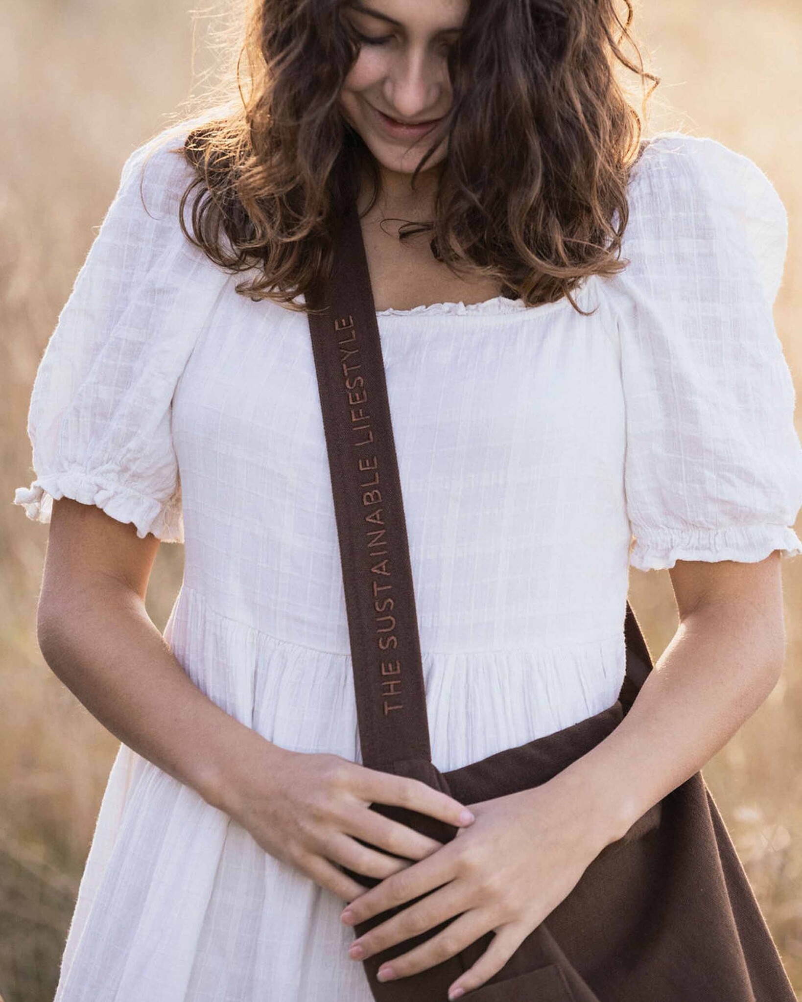 TinTok tote bag 'Mira' canvas - bruin