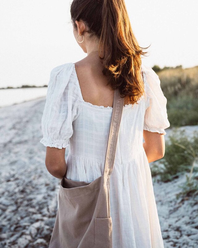 TinTok tote bag 'Mira' canvas - mokka