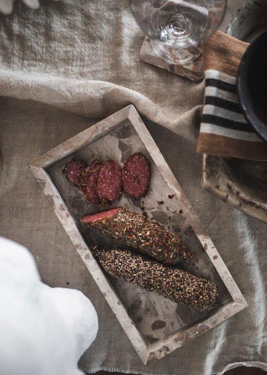 Jakobsdal tray 'Plate' - marmer