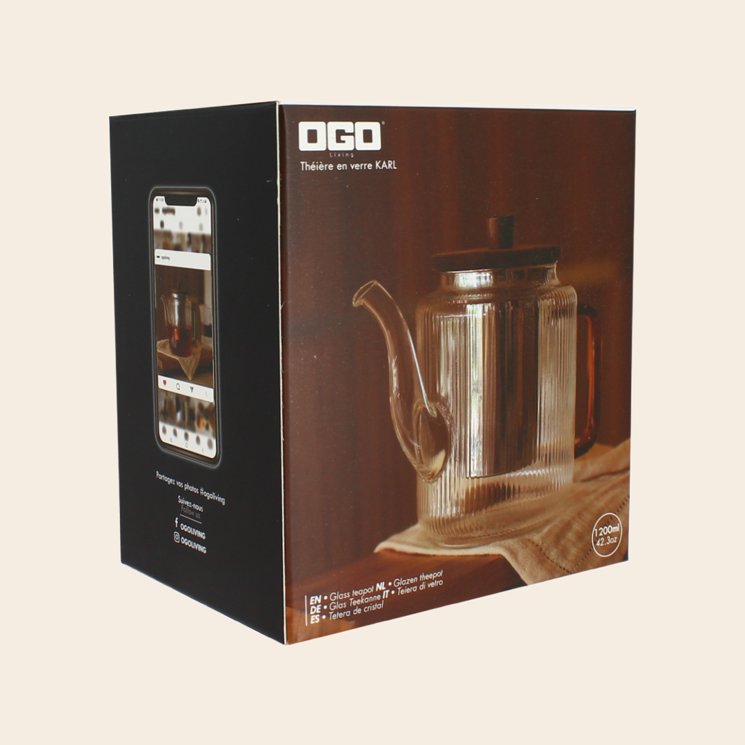 Ogo Living tea pot 'Karl' borosilicate glass - 1,2L