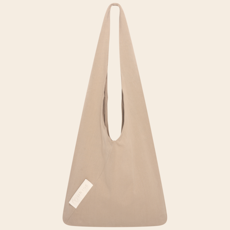 TinTok triangle tas 'Tira' canvas - mokka