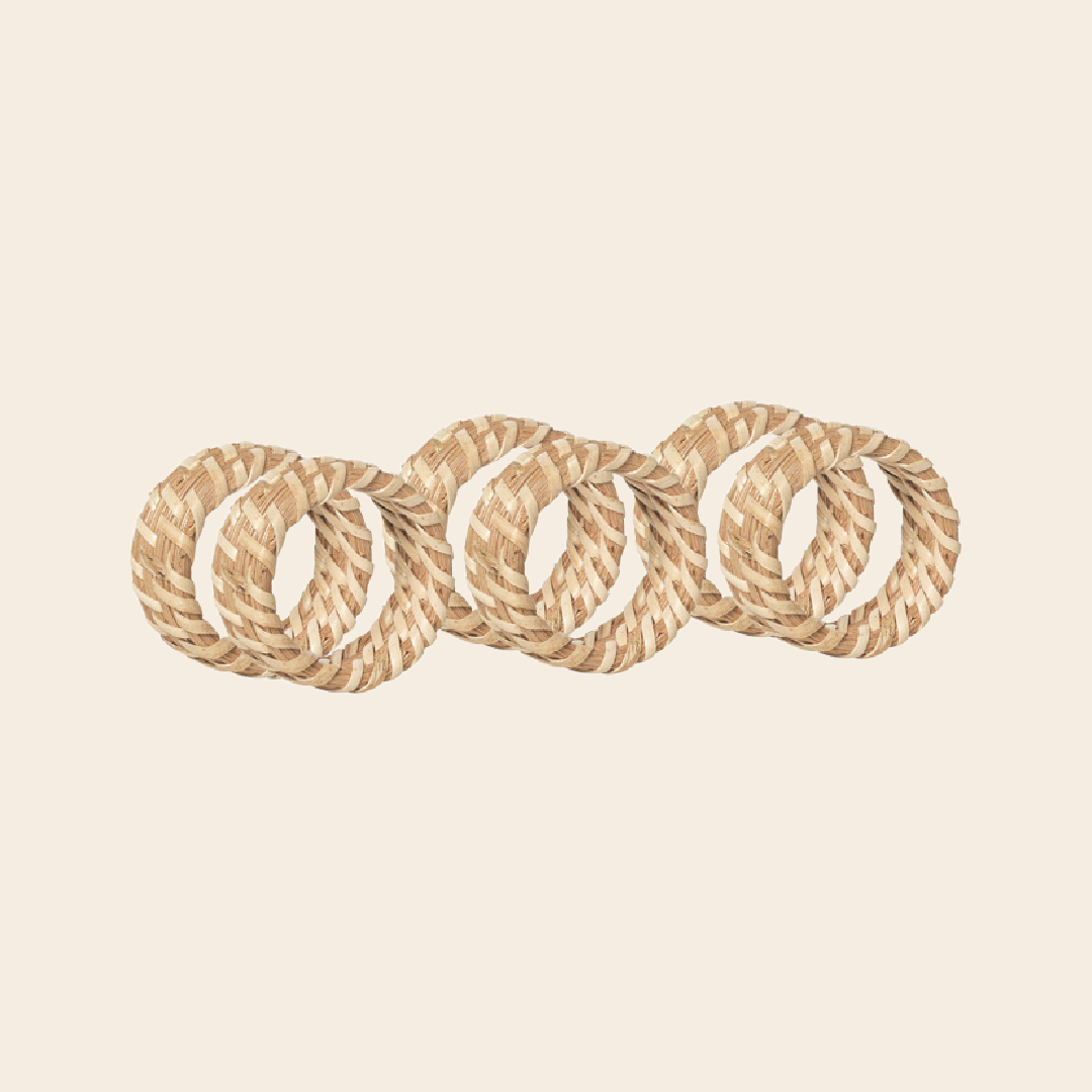 Broste set/6 servetringen ´Gaia´ - rotan