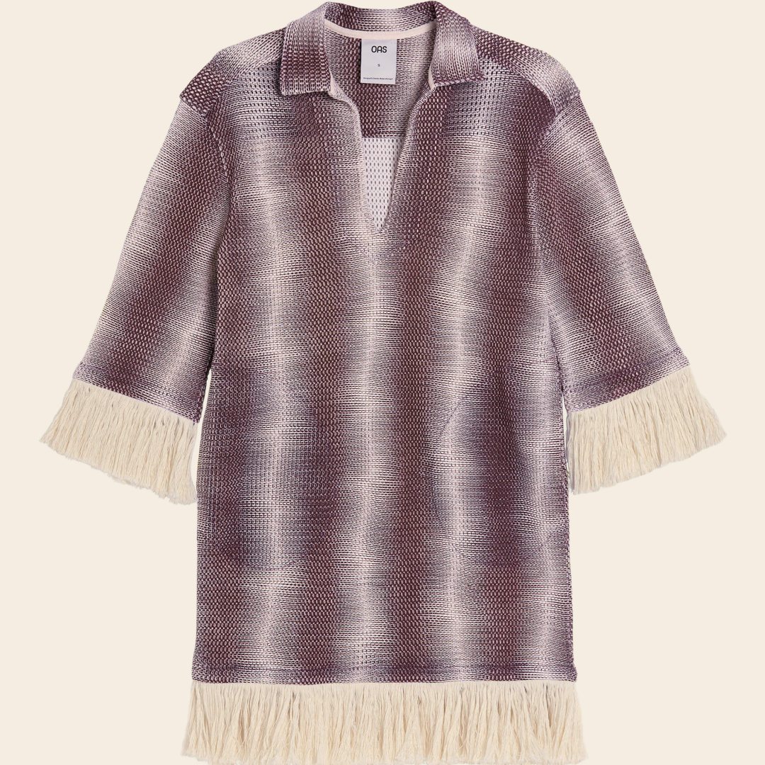 OAS Compagny jurk 'Merlot Echo' - katoen