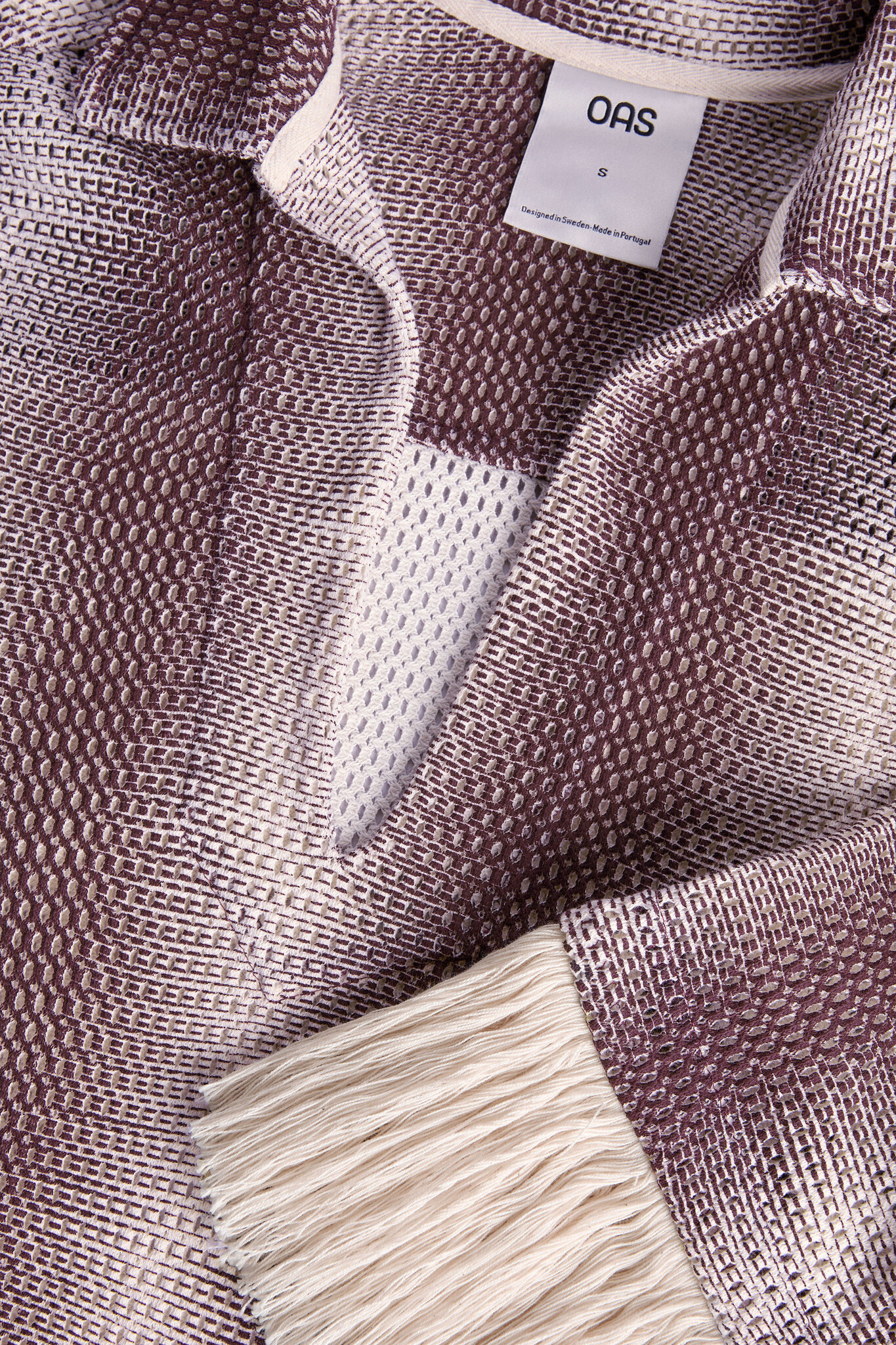 OAS Compagny jurk 'Merlot Echo' - katoen