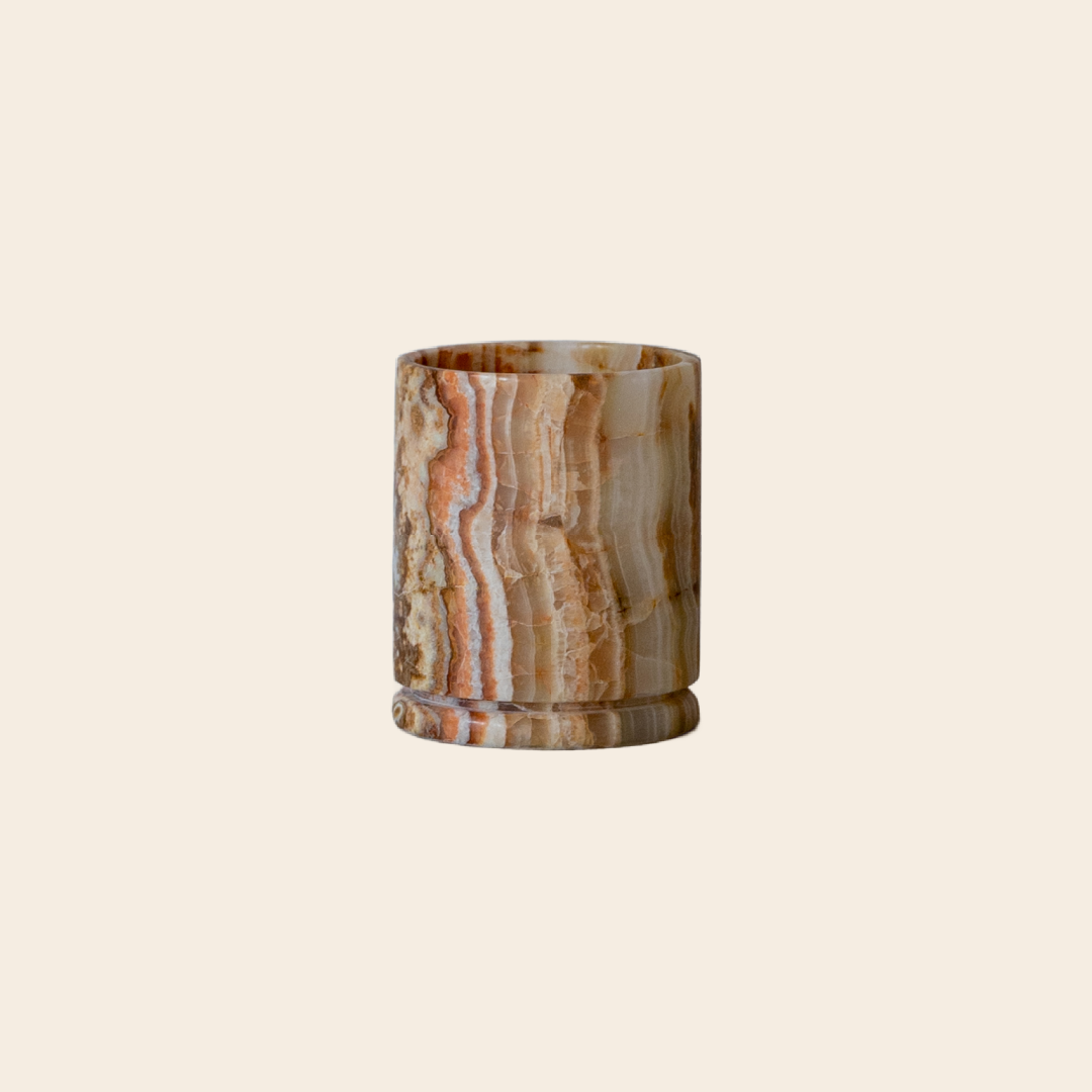 Zaconi t-licht houder 'Unwinding Brown' S - onyx