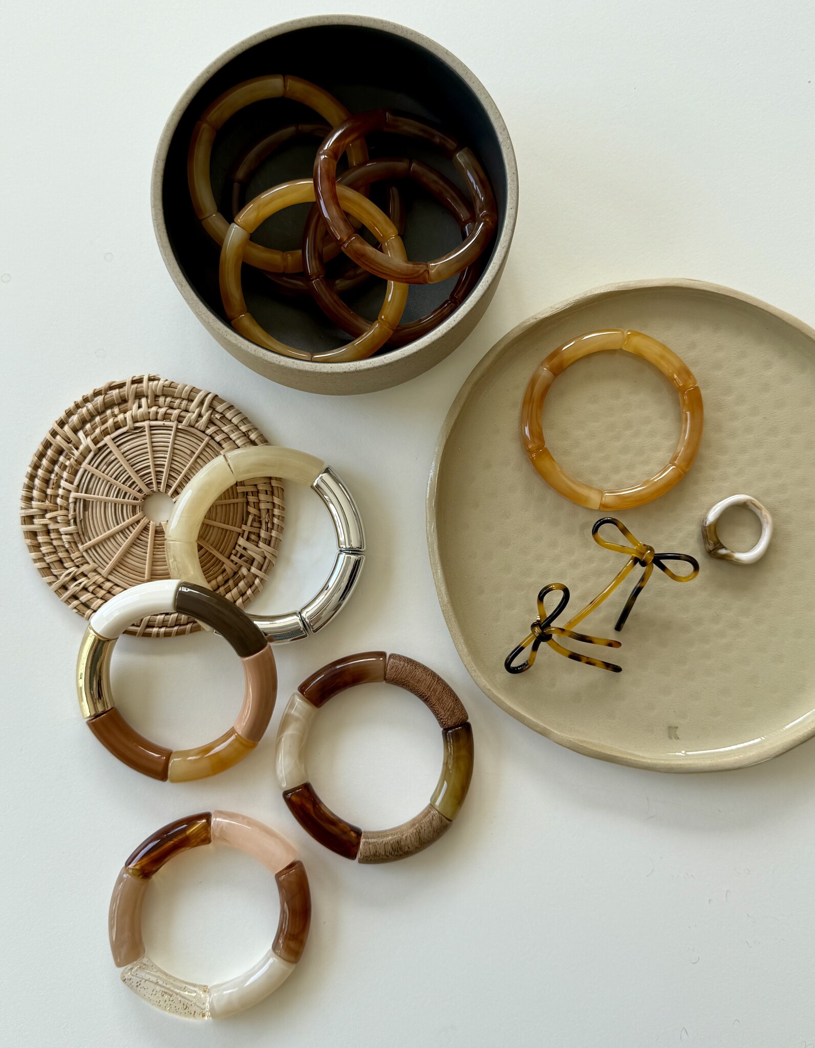 ByBjor armband 'Rainbow' Sølv & Hvid - silver / vanilla