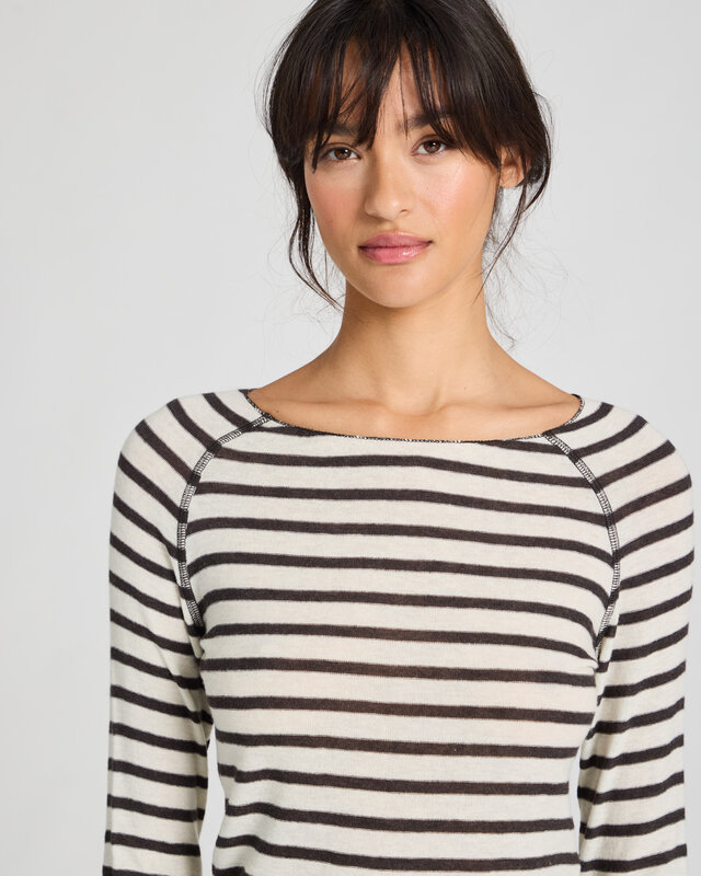 Gai&Lisva shirt 'Amalie' reverse wol / viscose - donkerbruin