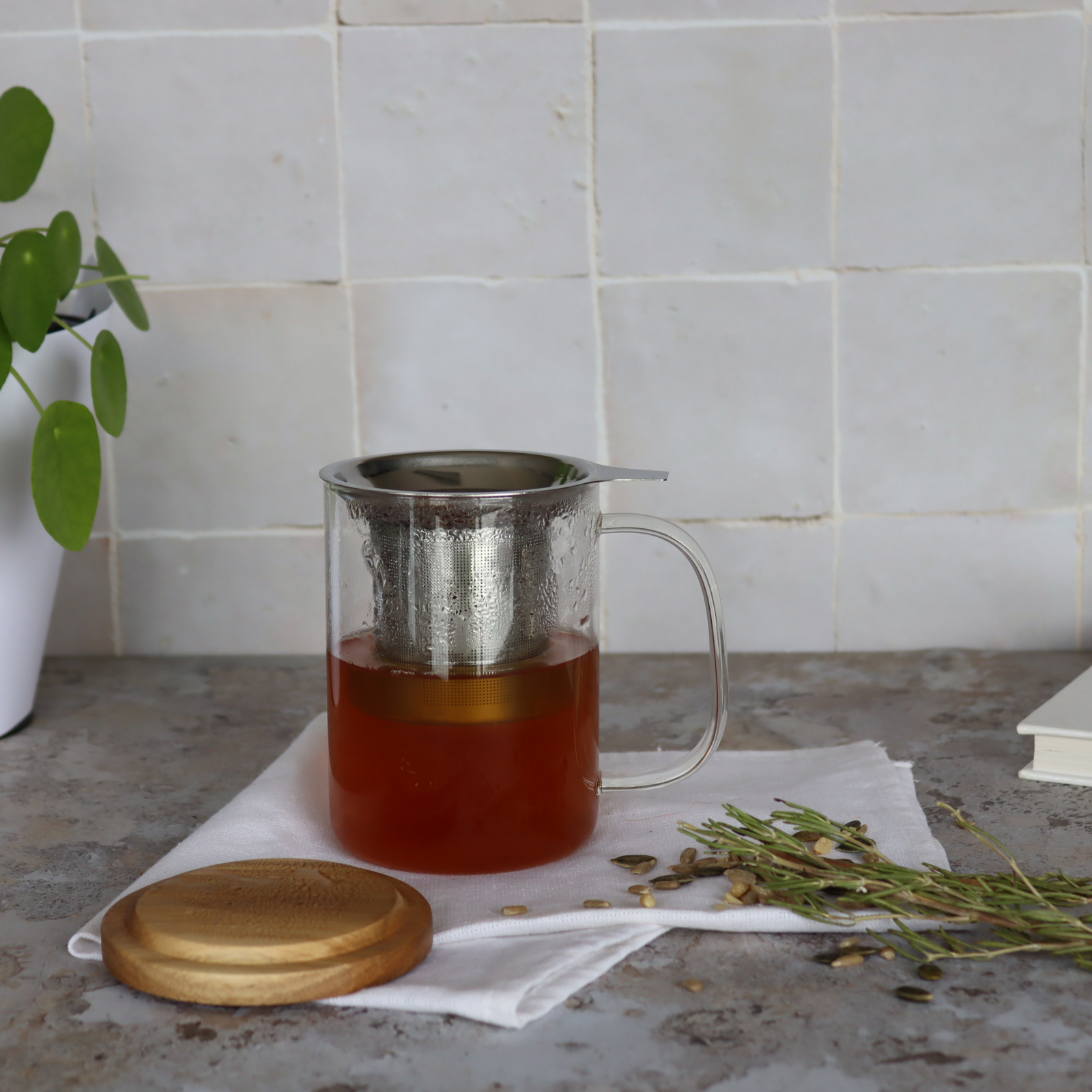 Ogo Living theemok 'Gustave' borosilicaatglas - 450ml