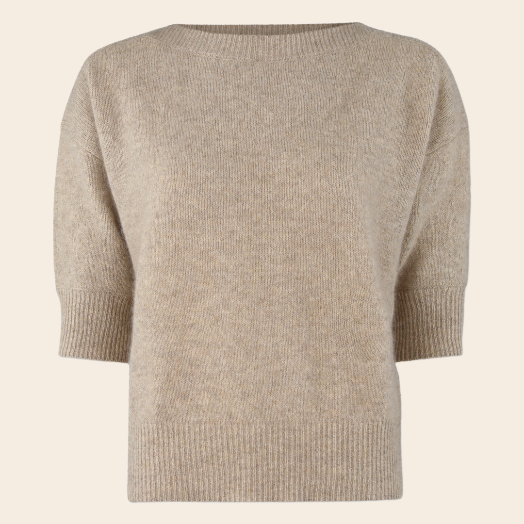 Six Ames short sleeve trui 'Moi' raccoon - beige