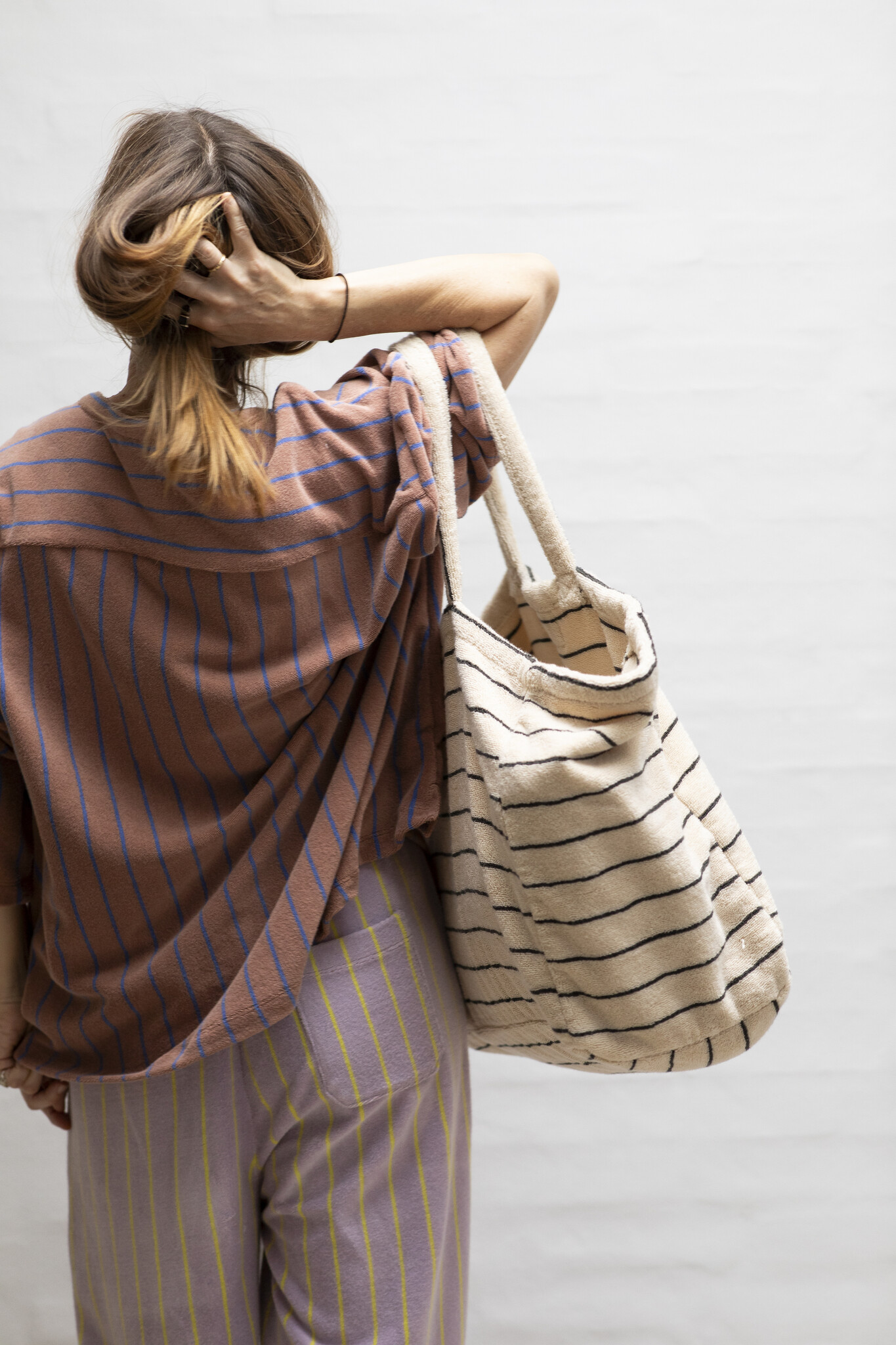 Bongusta weekend bag 'Naram' - Creme & Ink