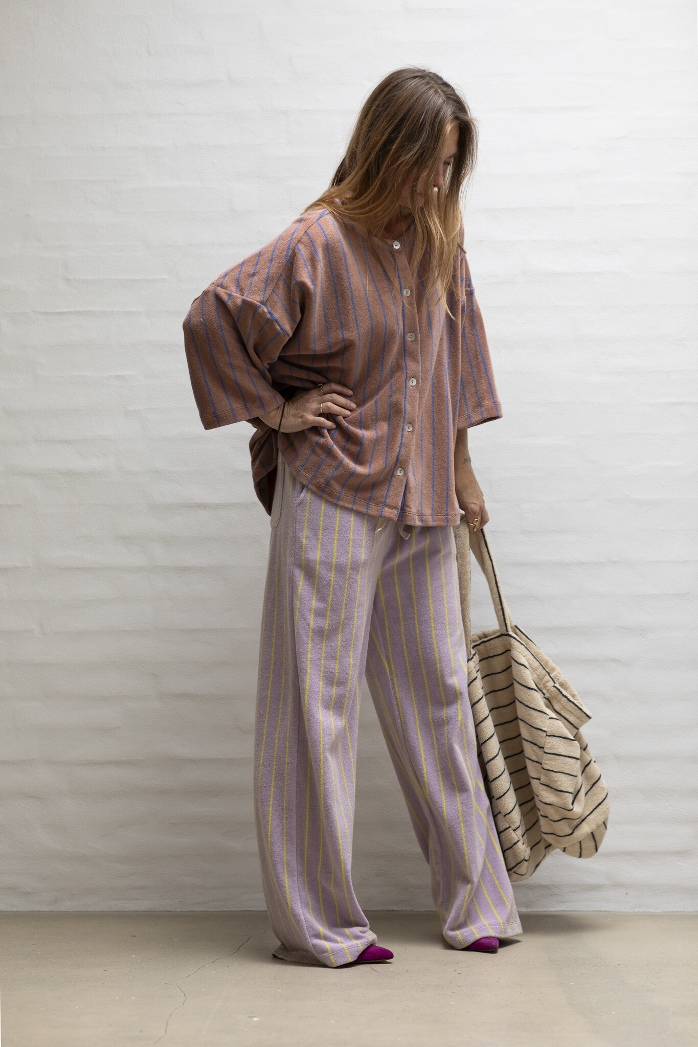 Bongusta weekend bag 'Naram' - Creme & Ink