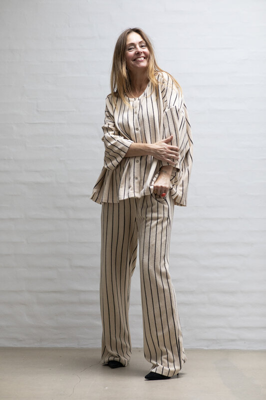 Bongusta broek 'Naram' - Cream & Ink