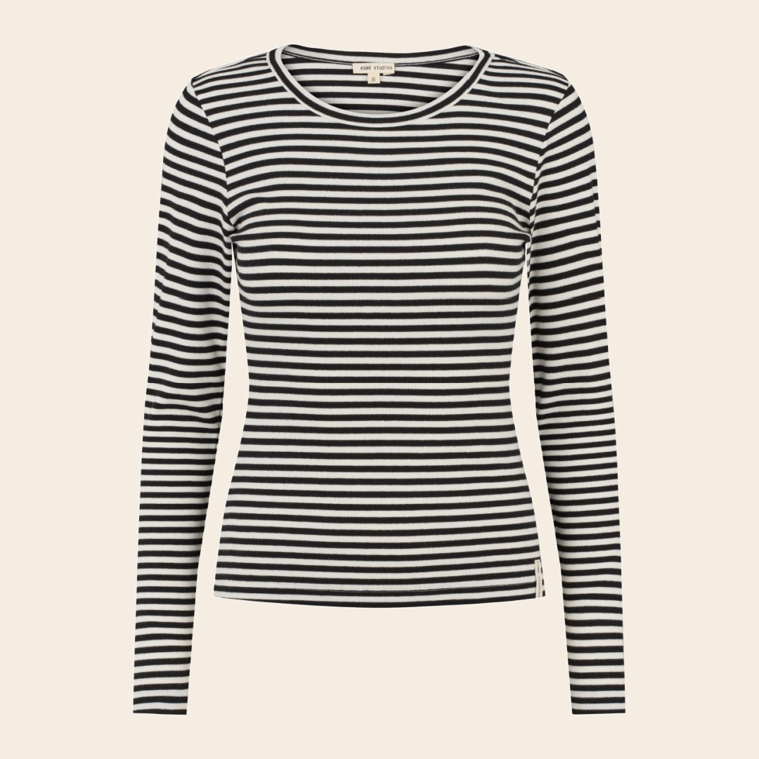 Esmé Studios shirt 'Blossom'  cotton - snow white black