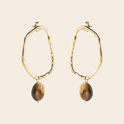 A Beautiful Story earrings 'Bravery' - tigerstone