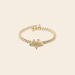 A Beautiful Story ring 'Honorable' - gingko goud