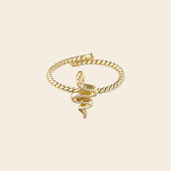 A Beautiful Story ring 'Honorable' - snake gold