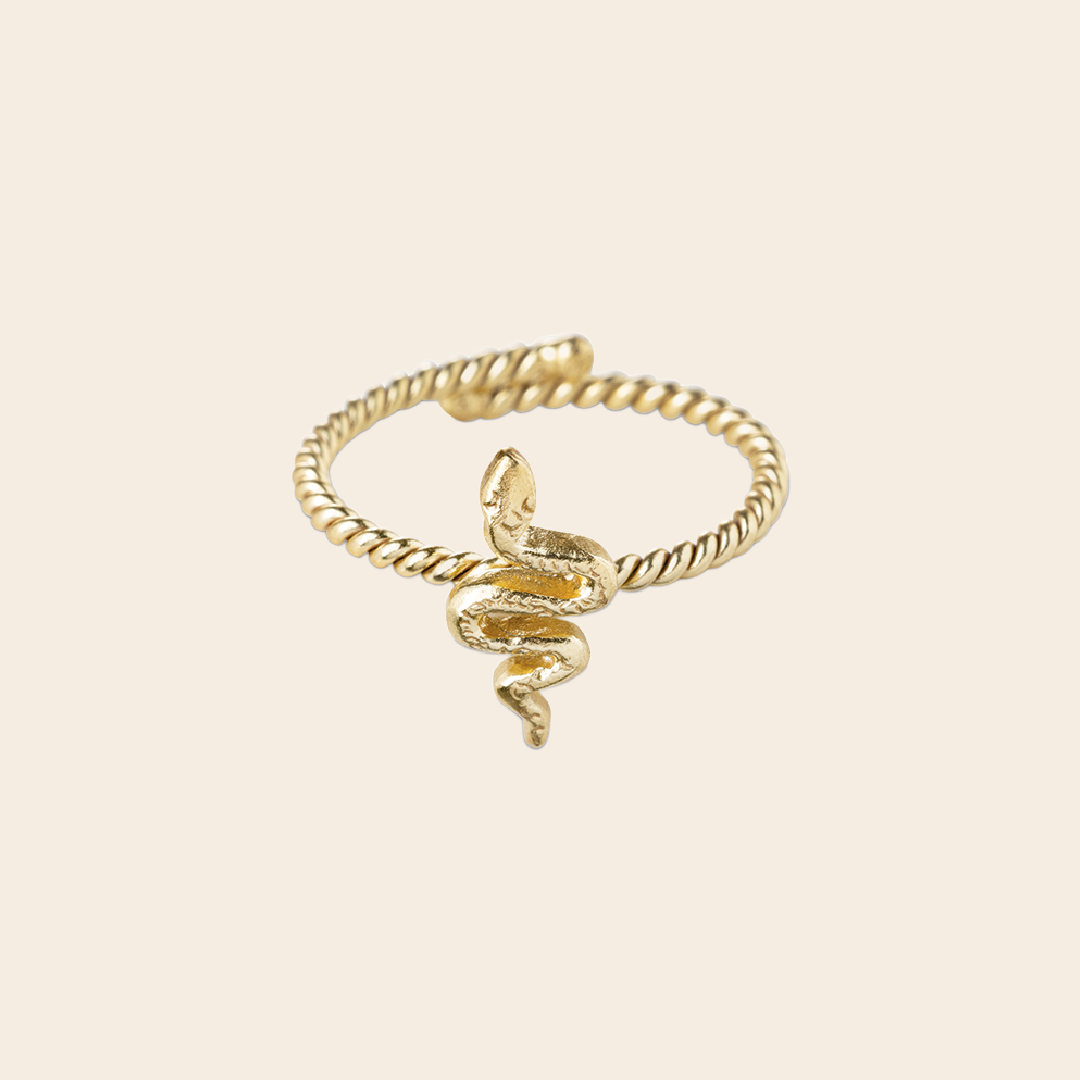 A Beautiful Story ring 'Honorable' - snake gold