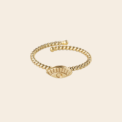 A Beautiful Story ring 'Honorable' - eye goud