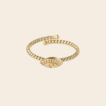 A Beautiful Story ring 'Honorable' - eye goud